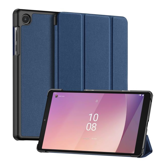 Dux Ducis - Lenovo Tab M8 (4th Gen) Hülle - Leder Smart Flip Case - Domo Series - blau