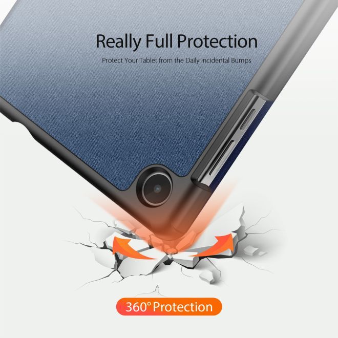 Dux Ducis - Lenovo Tab M8 (4th Gen) Hülle - Leder Smart Flip Case - Domo Series - blau
