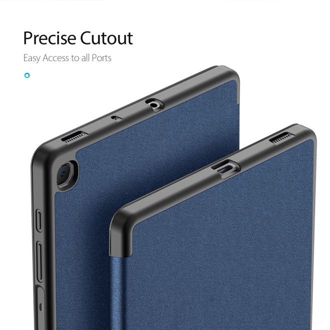 Dux Ducis - Samsung Galaxy Tab S6 Lite Hülle - Leder Smart Flip Case - Domo Series - blau