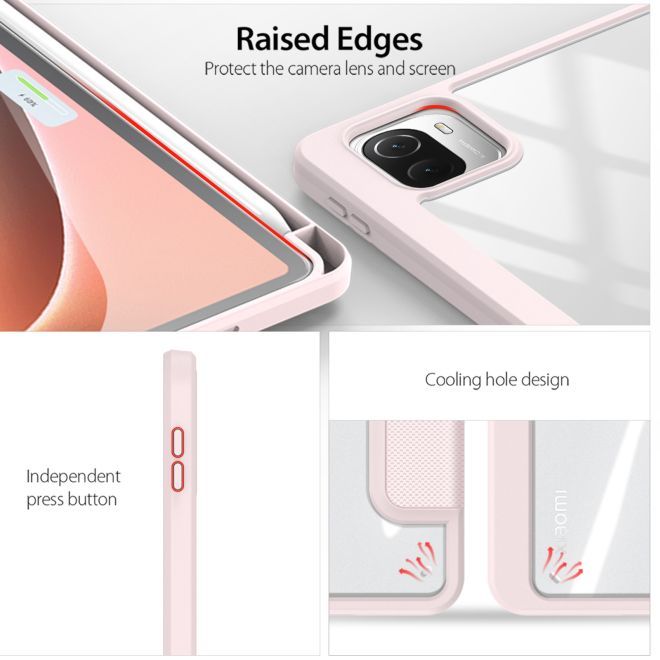 Dux Ducis - Xiaomi Pad 6 / 6 Pro Hülle - Leder Bookcover - Toby Series - pink