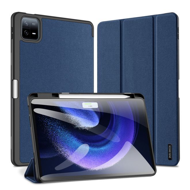 Dux Ducis - Xiaomi Pad 6 / 6 Pro Hülle - Leder Smart Flip Case - Domo Series - blau