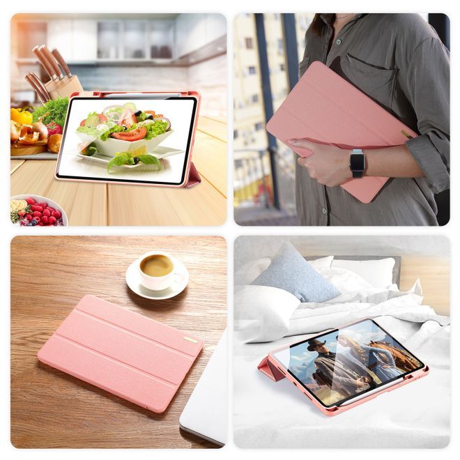 Dux Ducis - Xiaomi Pad 6 / 6 Pro Hülle - Leder Smart Flip Case - Domo Series - pink
