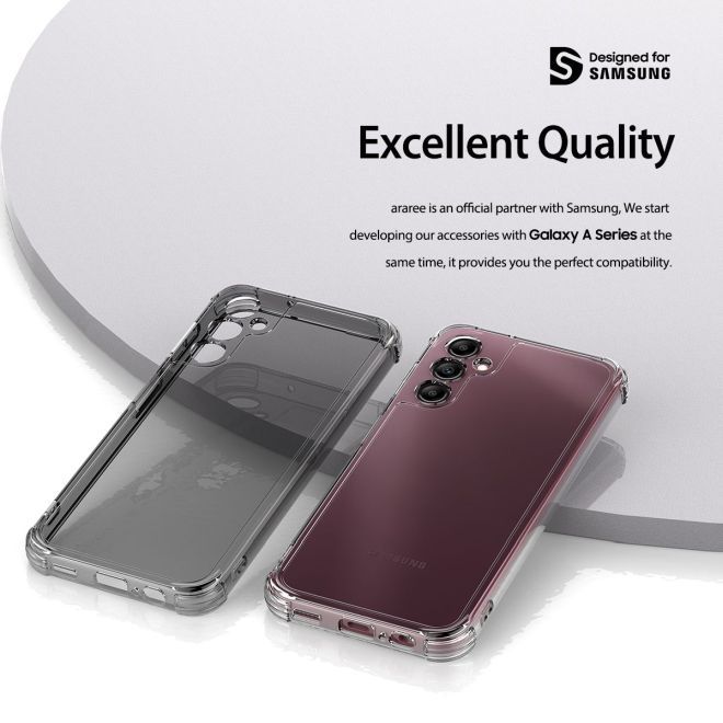 Araree - Samsung Galaxy A14 5G / 4G Hülle - Case aus TPU Plastik - Anti-Slip Grip - Flexield Series - Made in Korea - schwarz