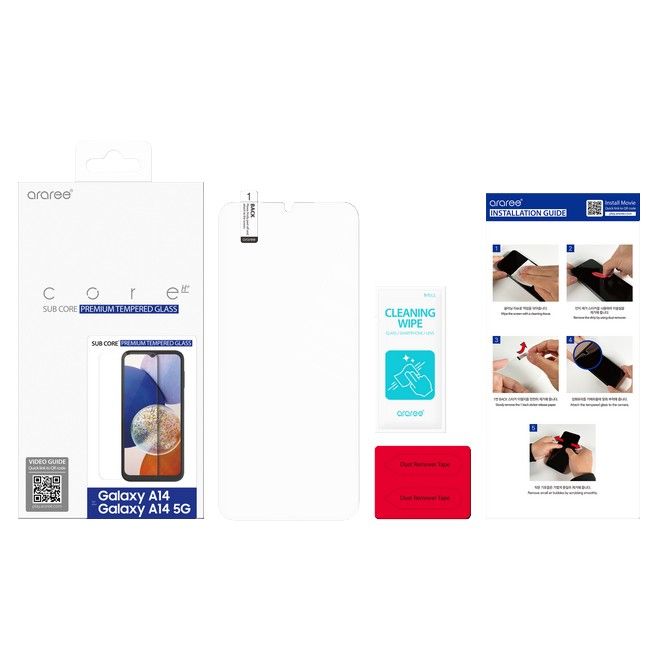 Araree - Samsung Galaxy A14 5G / 4G  Schutzglas - SUB Core Glass Series - transparent