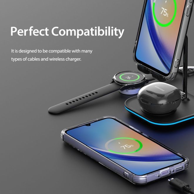 Araree - Samsung Galaxy A34 5G Hülle - Case aus TPU Plastik - Anti-Slip Grip - Flexield Series - Made in Korea - schwarz