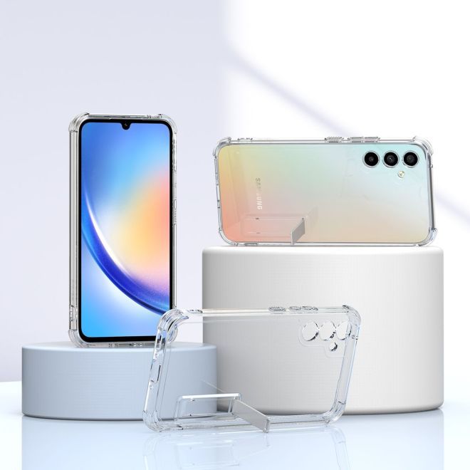 Araree - Samsung Galaxy A34 5G Hülle - Case aus TPU Plastik mit Kickstand - Flexield S Series - Made in Korea - transparent