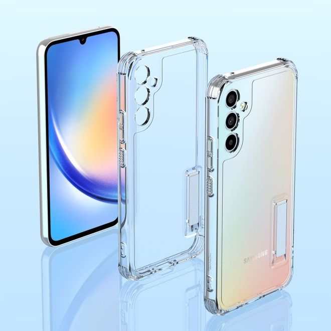 Araree - Samsung Galaxy A34 5G Hülle - Case aus TPU Plastik mit Kickstand - Flexield S Series - Made in Korea - transparent