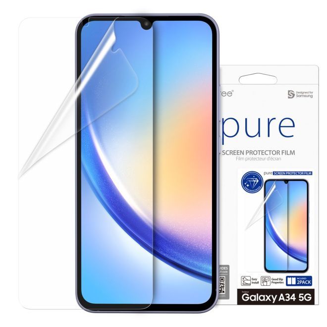 Araree - Samsung Galaxy A34 5G Schutzfilm aus Pet (2 Stück) - Pure Film Series - transparent