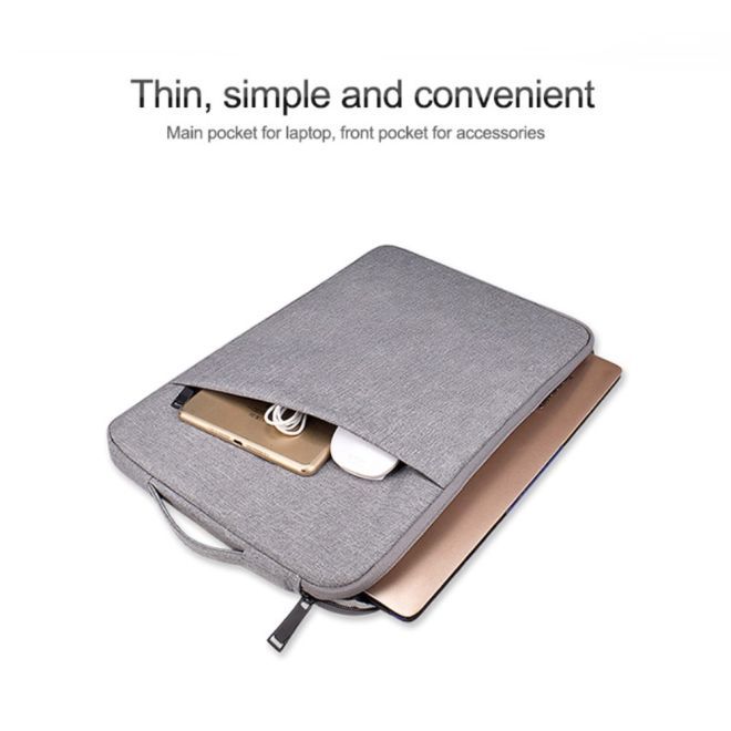 Notebook Tasche bis 13.3 Zoll - Schutzhülle Sleeve - wasserabweisendes Material - Work Series - grau