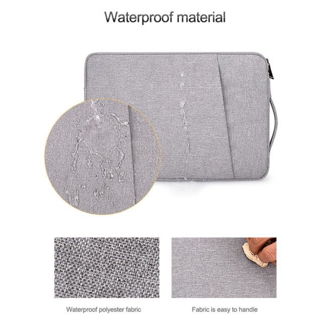 Notebook Tasche bis 13.3 Zoll - Schutzhülle Sleeve - wasserabweisendes Material - Work Series - grau