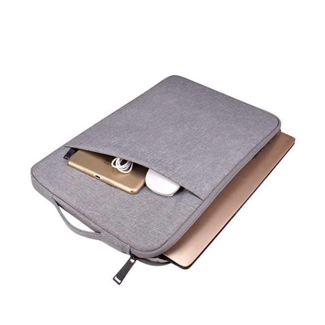 Notebook Tasche bis 15.4 Zoll - Schutzhülle Sleeve - wasserabweisendes Material - Work Series - grau