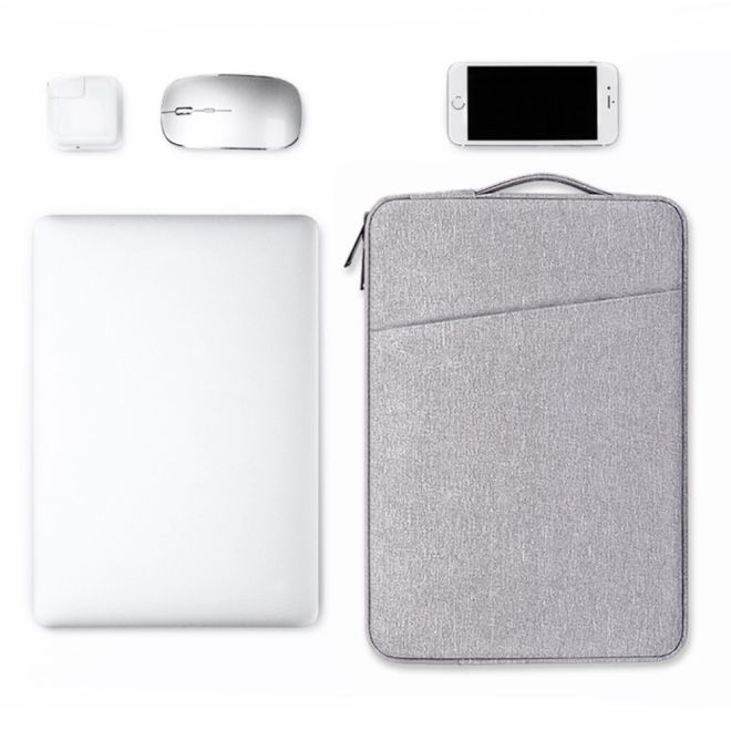 Notebook Tasche bis 15.4 Zoll - Schutzhülle Sleeve - wasserabweisendes Material - Work Series - grau