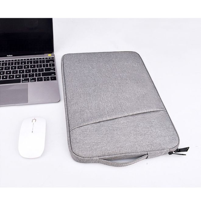 Notebook Tasche bis 15.4 Zoll - Schutzhülle Sleeve - wasserabweisendes Material - Work Series - grau