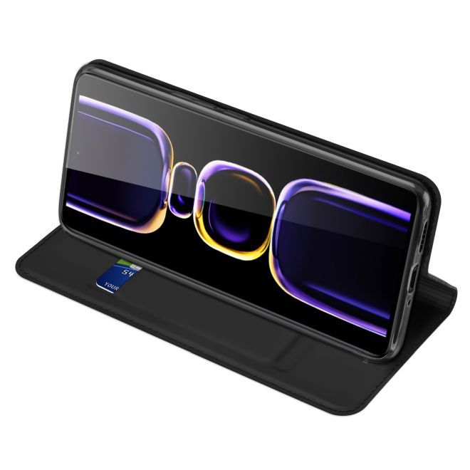 Dux Ducis - Xiaomi Poco F5 Pro Hülle - Handy Bookcover - Skin Pro Series - schwarz