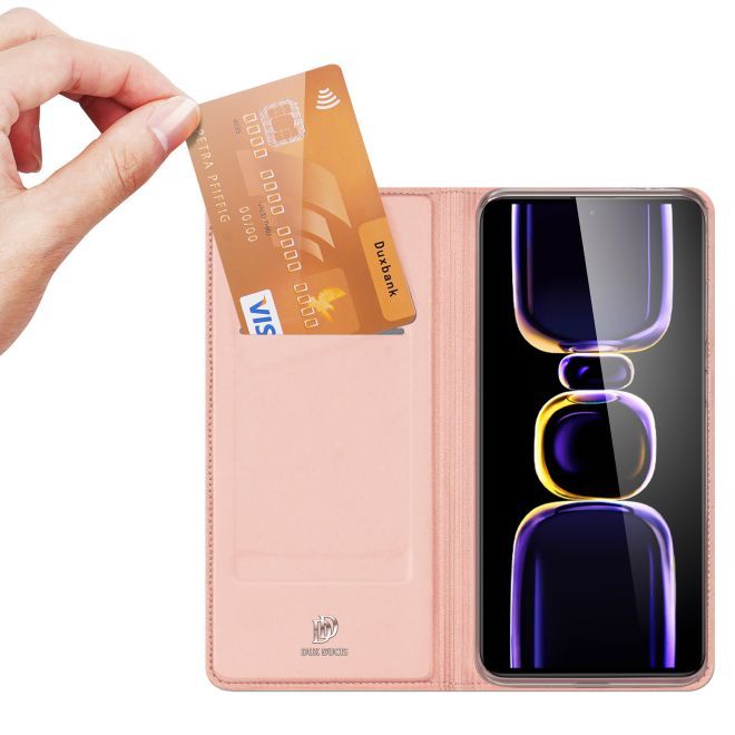 Dux Ducis - Xiaomi Poco F5 Pro Hülle - Handy Bookcover - Skin Pro Series - rosa