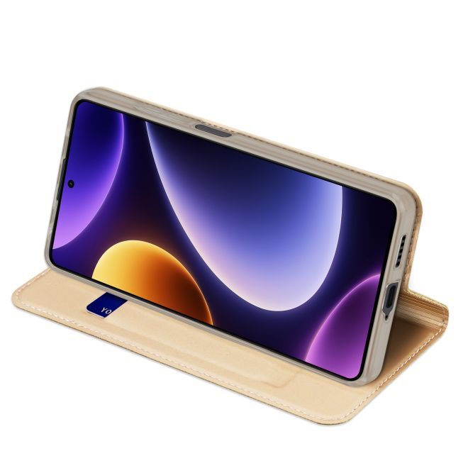 Dux Ducis - Xiaomi Poco F5 Hülle - Handy Bookcover - Skin Pro Series - gold