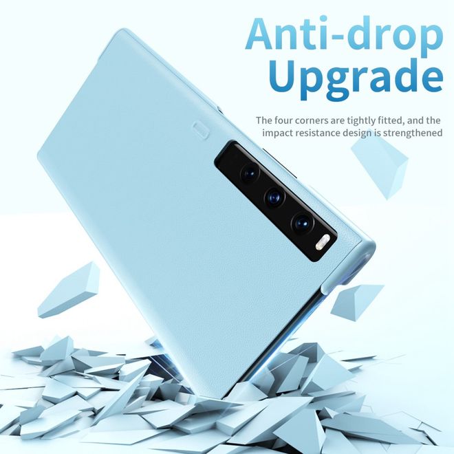 Huawei Mate Xs 2 Hülle - Leder Backcover - Hard Leather Series - schwarz