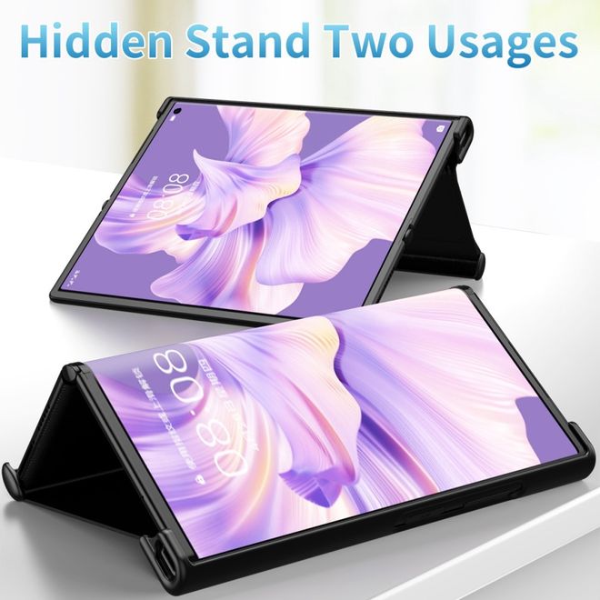 Huawei Mate Xs 2 Hülle - Leder Backcover - Hard Leather Series - schwarz