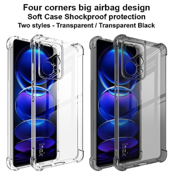 Imak - Xiaomi Redmi Note 12 Pro+ 5G Hülle - Robustes Softcase aus TPU - Air Cushion Fallschutz - Trendy Series - transparent