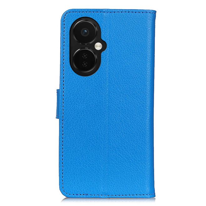 OnePlus Nord CE 3 Lite Handy Hülle - Litchi Leder Bookcover Series - blau