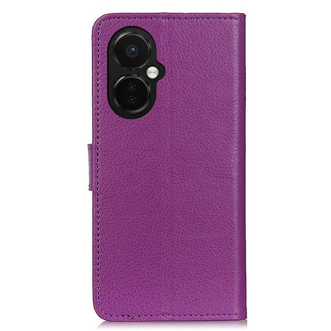 OnePlus Nord CE 3 Lite Handy Hülle - Litchi Leder Bookcover Series - purpur