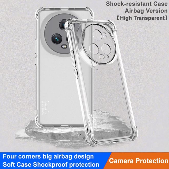 Imak - Honor Magic5 Pro Hülle - Robustes Softcase aus TPU - Air Cushion Fallschutz - Trendy Series - transparent