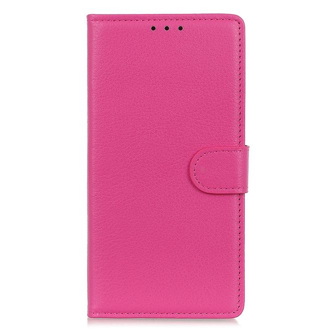Nokia C22 Handy Hülle - Litchi Leder Bookcover Series - pink