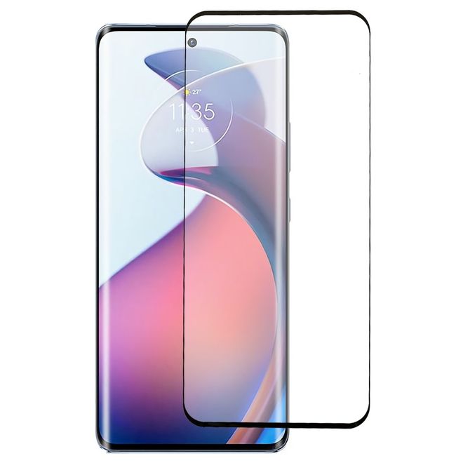 Motorola Edge 40 Pro Schutzglas - Displayschutz aus gehärtetem Glas - 3D Panzer Glas - transparent