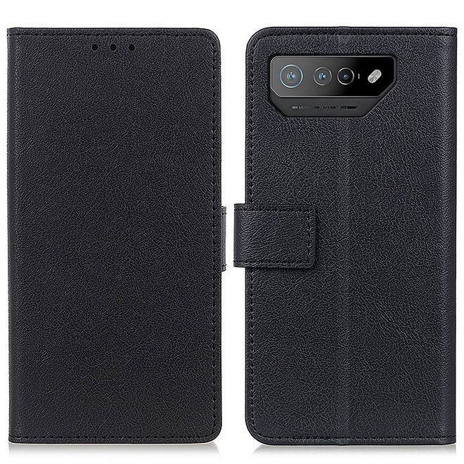 Ausu ROG Phone 7 / ROG Phone 7 Ultimate Handy Hülle - Classic II Leder Bookcover Series - schwarz