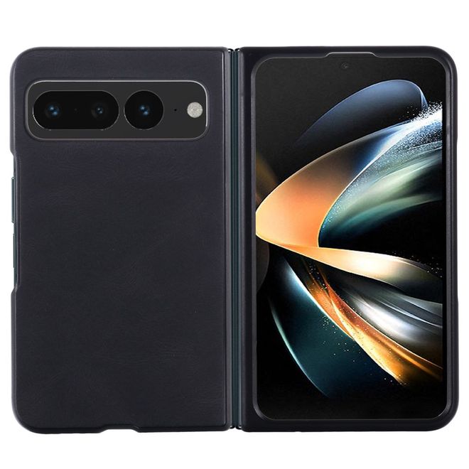 Google Pixel Fold Hülle - Leder Hardcase - Drop-proof Series - schwarz
