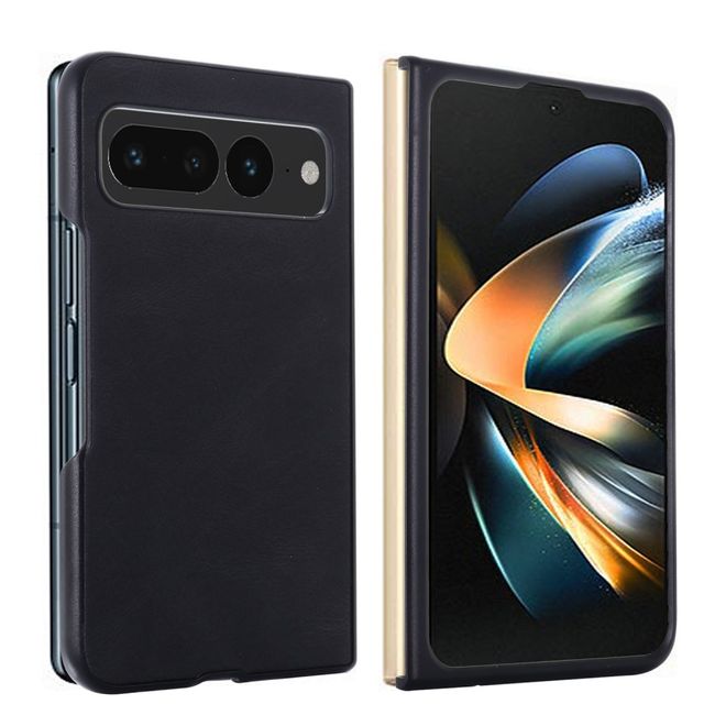 Google Pixel Fold Hülle - Leder Hardcase - Drop-proof Series - schwarz