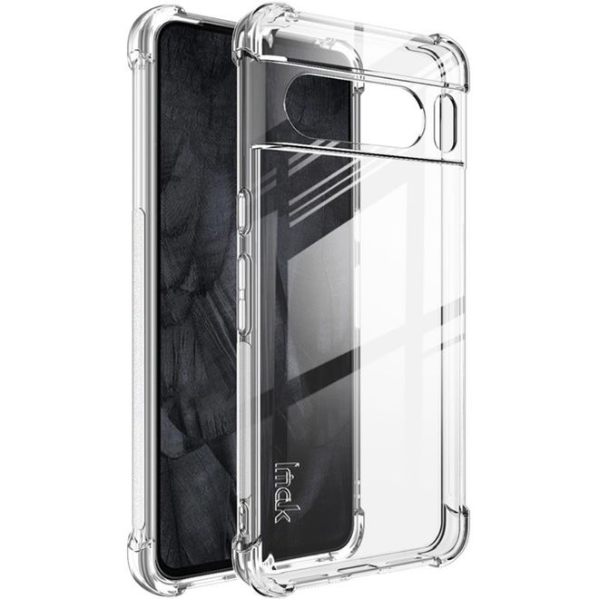 Imak - Google Pixel 8 Pro Hülle - Robustes Softcase aus TPU - Air Cushion Fallschutz - Trendy Series - transparent