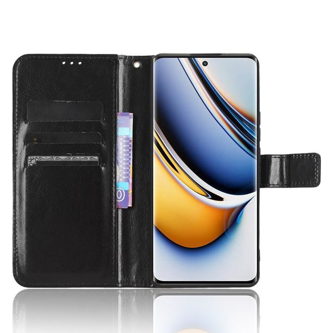 Realme 11 Pro+ / 11 Pro Handyhülle - Crazy Horse III Leder Series Case - schwarz