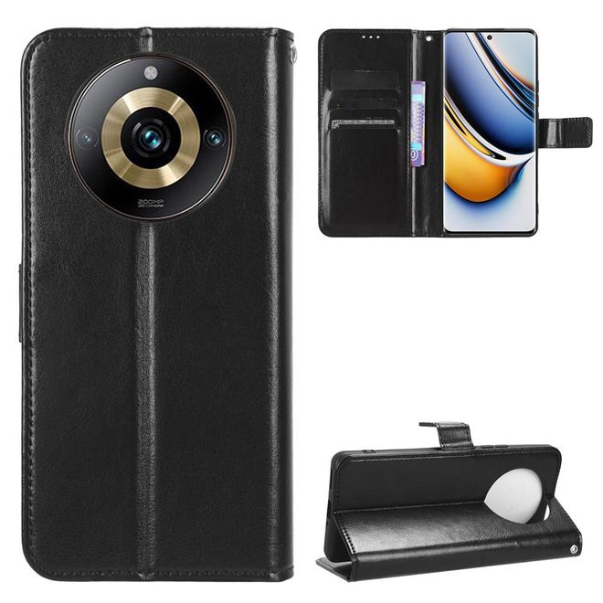 Realme 11 Pro+ / 11 Pro Handyhülle - Crazy Horse III Leder Series Case - schwarz