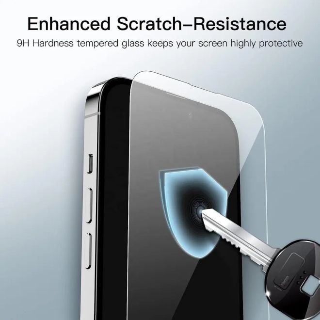 iPhone 15 Plus tempered glass screen protector - 9H hardness, 0.3mm - transparent