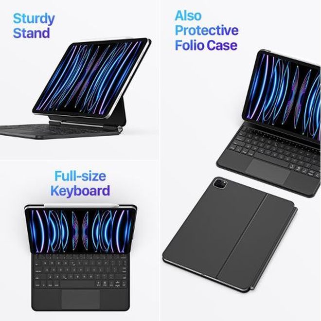 Dux Ducis - iPad Air 11 (2026/2025/2024/2022/2020) / iPad Pro 11 (2022/2021/2020/2018) Tastatur Hülle - Keyboard Case - MK Series - schwarz
