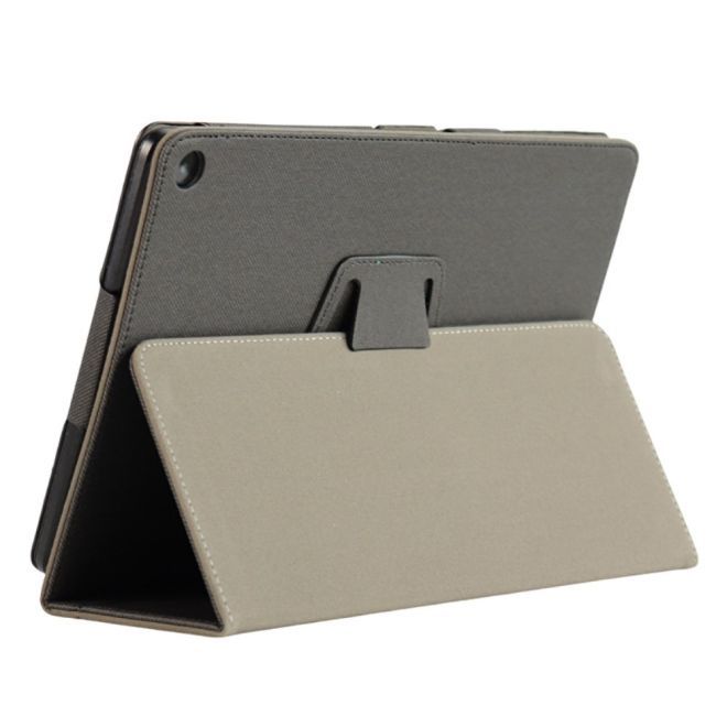 Google Pixel Tablet Hülle - Leder Bookcover - mit Standfunktion - grau