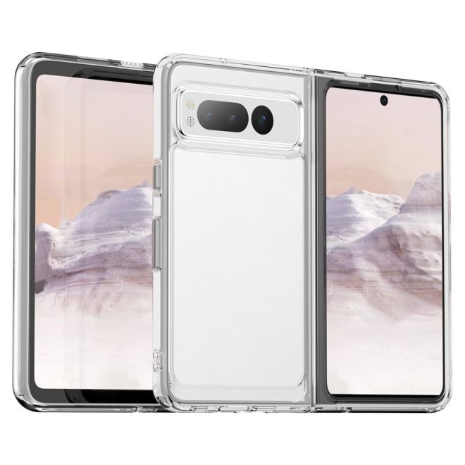 Google Pixel Fold Hülle - Hardcase Backcover - Hybrid Hülle TPU Bumper - transparent