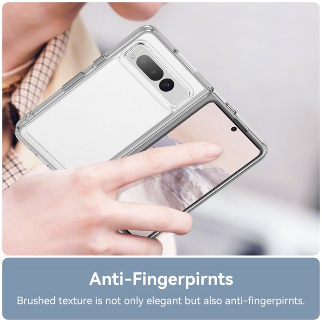 Google Pixel Fold Hülle - Hardcase Backcover - Hybrid Hülle TPU Bumper - transparent