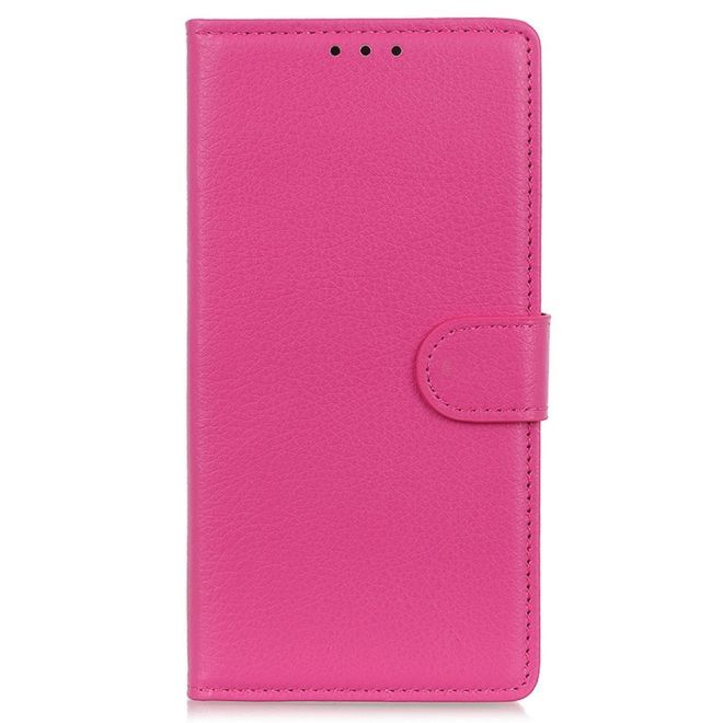 Nokia XR21 Hülle - Litchi Leder Bookcover Series - pink