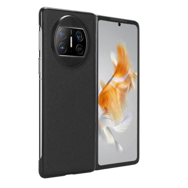 Huawei Mate X3 Hülle - Litchi Texture Series - schwarz