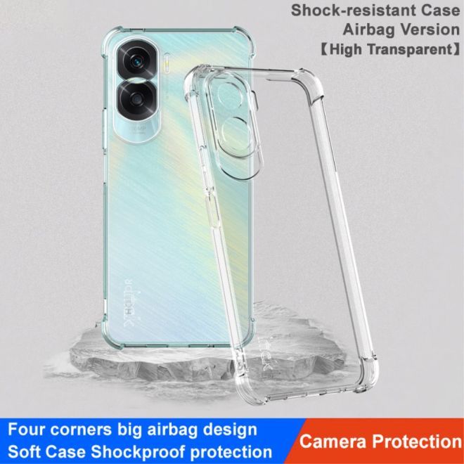 Imak - Honor 90 Lite Hülle - Robustes Softcase aus TPU - Air Cushion Fallschutz - Trendy Series - transparent