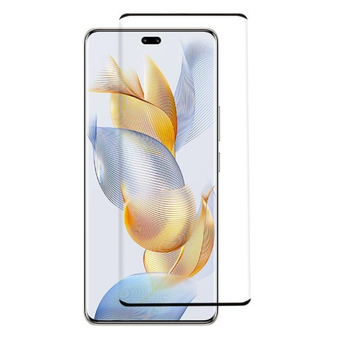 Honor 90 Pro Schutzglas - Displayschutz aus gehärtetem Glas - 3D Side Glue - schwarz