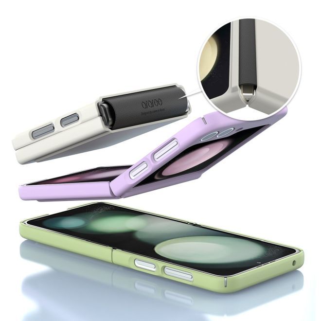 Araree - Samsung Galaxy Z Flip5 Hülle - Case aus Plastik - Aero Flex Series - Made in Korea - grün