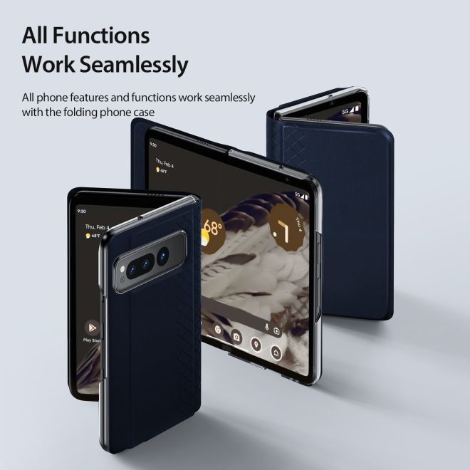 Dux Ducis - Google Pixel Fold Hülle - Leder Case - Bril Series - schwarz