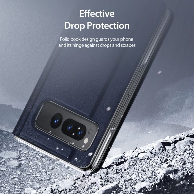 Dux Ducis - Google Pixel Fold Hülle - Leder Case - Bril Series - schwarz
