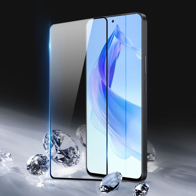 Dux Ducis - Honor 90 Lite Schutzglas - Displayschutz aus gehärtetem Glas - 9H Panzer Glas, 0.3mm dick  - schwarz
