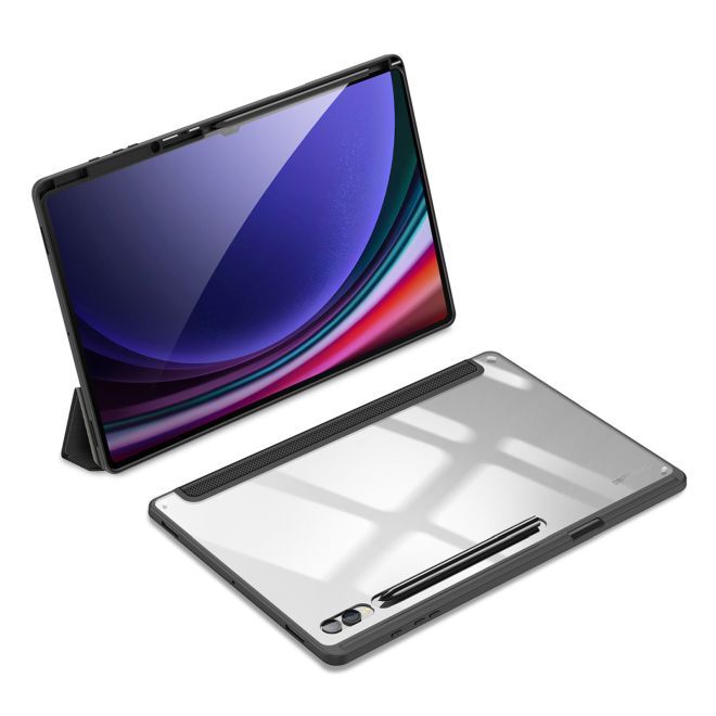 Dux Ducis - Samsung Galaxy Tab S9 Ultra / S8 Ultra Hülle - Leder Bookcover - Toby Series - schwarz