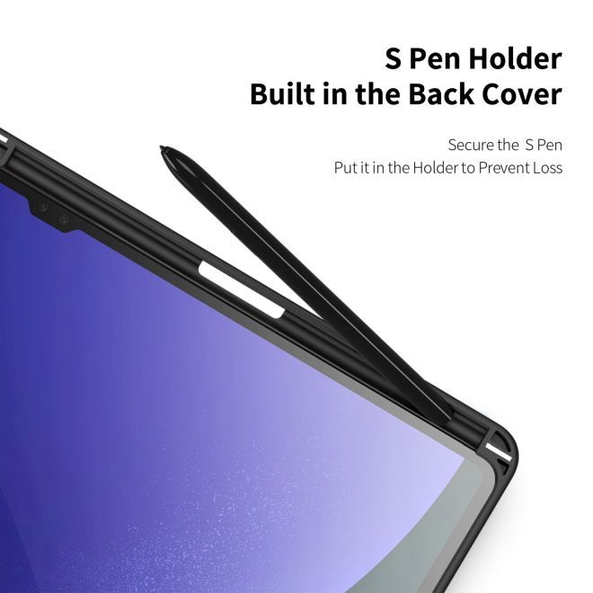 Dux Ducis - Samsung Galaxy Tab S9 Ultra / S8 Ultra Hülle - Leder Bookcover - Toby Series - schwarz