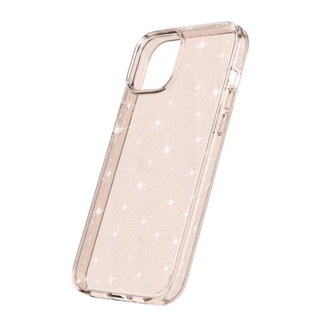 iPhone 15 Hülle - Hybrid Hardcase mit TPU Rand - Glittery Powder Soft TPU Series - gold